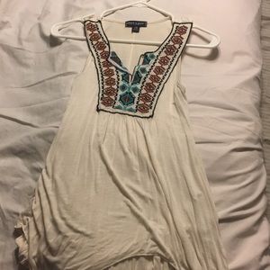 Long embroidered top